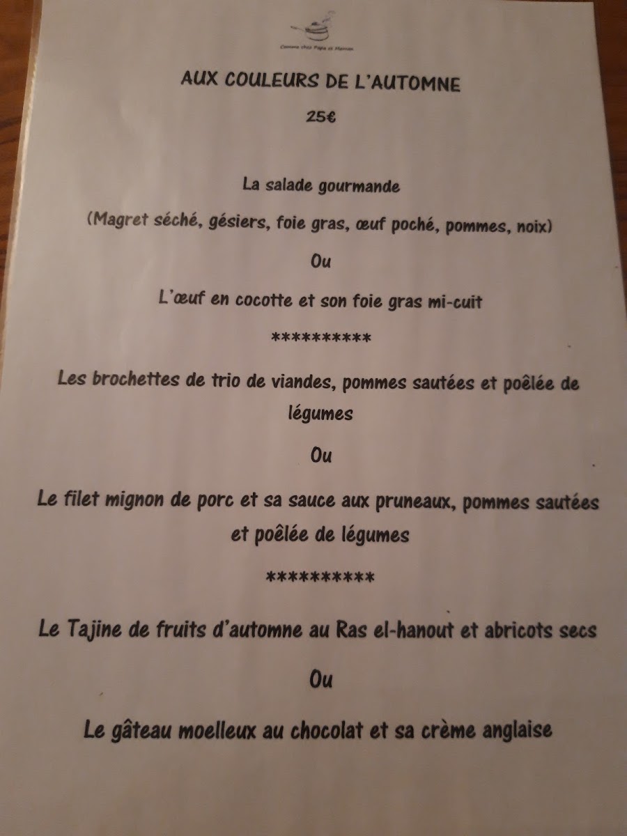 Menu Restaurant Comme Chez Papa Et Maman-6